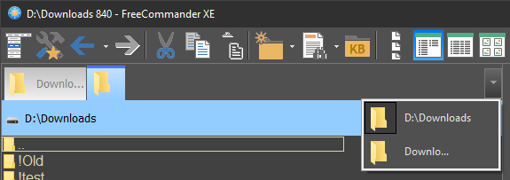 fc 855 - Tab path is missing in tab list1.png